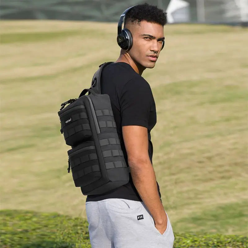 Ozuko Military bag Chest Bag Outdoor Sports Men's Oblique Straddle Shoulder Bag Waterproof Men's One Shoulder Crossbody Bag