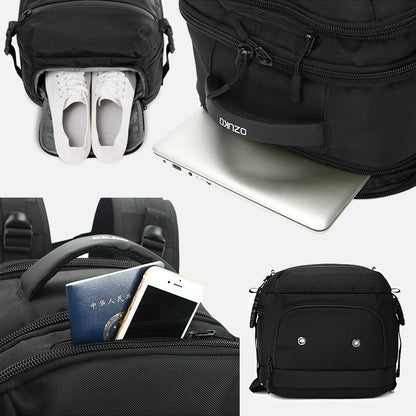 Ozuko mochilas lHigh Quality Men's Business Backpack Schoolbag Large Capacity Luggage Bags Casual Travel Pack with Shoes