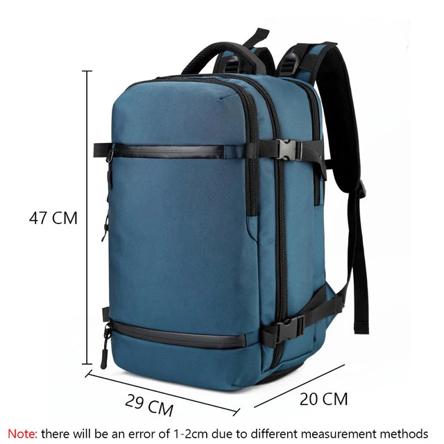 Ozuko mochilas lHigh Quality Men's Business Backpack Schoolbag Large Capacity Luggage Bags Casual Travel Pack with Shoes