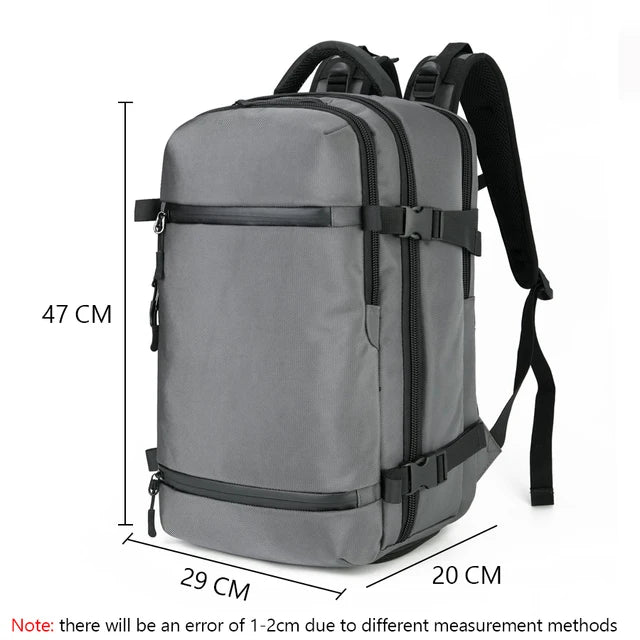 Ozuko mochilas lHigh Quality Men's Business Backpack Schoolbag Large Capacity Luggage Bags Casual Travel Pack with Shoes