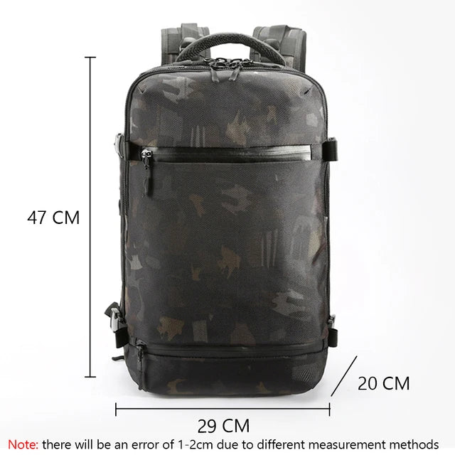 Ozuko mochilas lHigh Quality Men's Business Backpack Schoolbag Large Capacity Luggage Bags Casual Travel Pack with Shoes