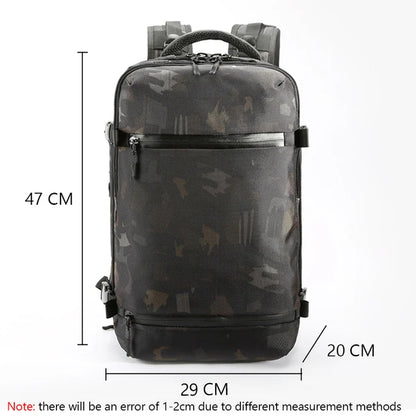 Ozuko mochilas lHigh Quality Men's Business Backpack Schoolbag Large Capacity Luggage Bags Casual Travel Pack with Shoes
