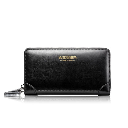 PU Casual Clutch Men Functional Long Wallet Photo Bank Card Holder Purse for Male Note Compartment Phone Pockets Bag