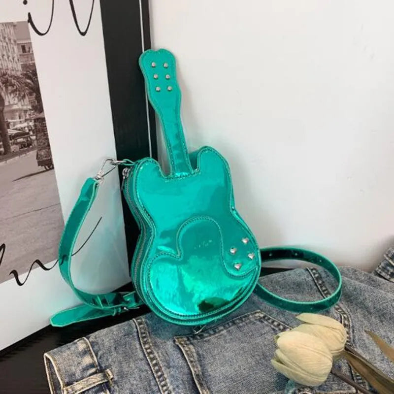 PU Design personalized  women's bag new creative guitar crossbody bag network red street hip hop style shoulder bag