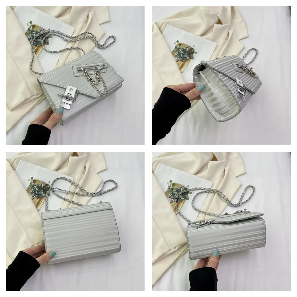 PU Fashion Exquisite Shopping Bag Retro Casual Women Totes Shoulder Bags Female PU Solid Color Handbag For Women 2023