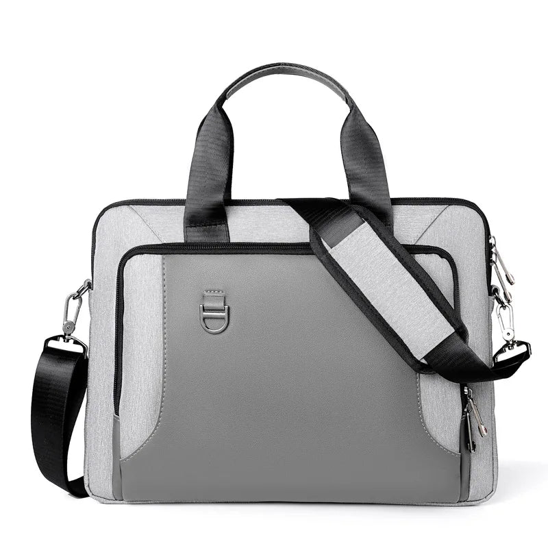 PU Laptop Bags For Men 13.3 14/15.6 Inch Macbook Notebook Crossbody Bag Portable Business Briefcase Computer Messenger Handbag