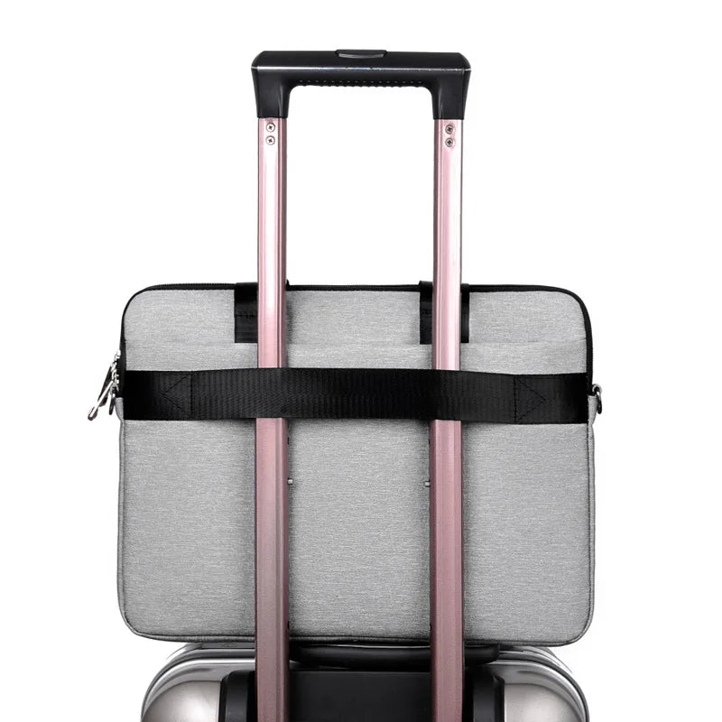 PU Laptop Bags For Men 13.3 14/15.6 Inch Macbook Notebook Crossbody Bag Portable Business Briefcase Computer Messenger Handbag