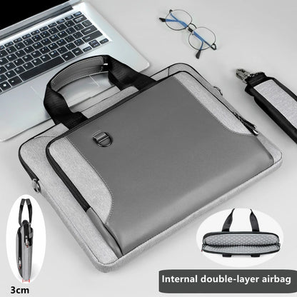 PU Laptop Bags For Men 13.3 14/15.6 Inch Macbook Notebook Crossbody Bag Portable Business Briefcase Computer Messenger Handbag