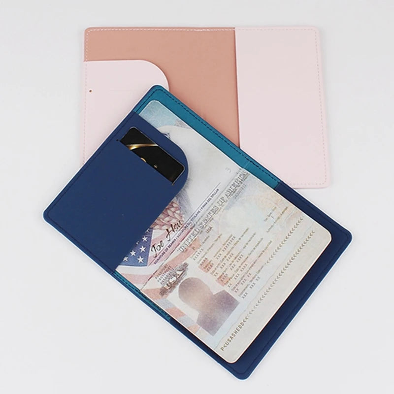 PU Leather Bride Passport Cover Holder Card Protector Wedding Gift for Women Men