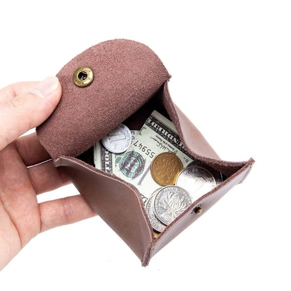 PU Leather Coin Purse Earbuds Earphone Holder Pouch for Women Men Small Wallet Change Pouch Organizer