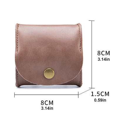 PU Leather Coin Purse Earbuds Earphone Holder Pouch for Women Men Small Wallet Change Pouch Organizer