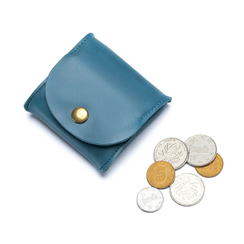 PU Leather Coin Purse Earbuds Earphone Holder Pouch for Women Men Small Wallet Change Pouch Organizer