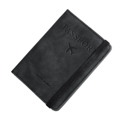 PU Leather Holder Business Passport Holder Credit Card Organzier Multi-Slot Wallet RFID Blocking Travel Document Holder