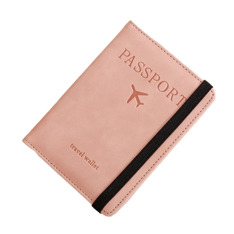 PU Leather Holder Business Passport Holder Credit Card Organzier Multi-Slot Wallet RFID Blocking Travel Document Holder