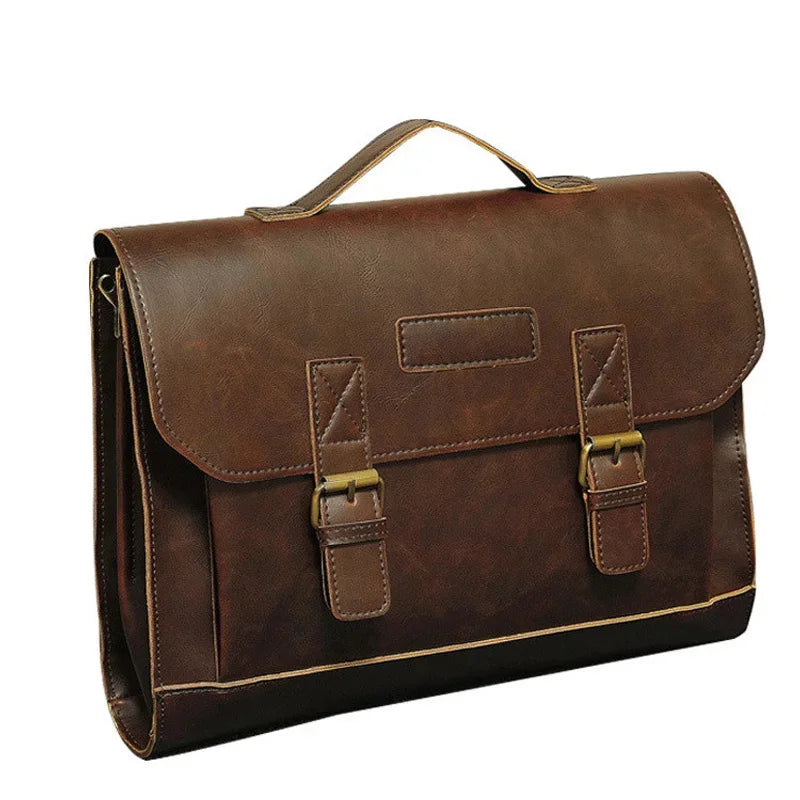 PU Leather Men Briefcase Famous Brand computer men briefcase Business leather laptop bag