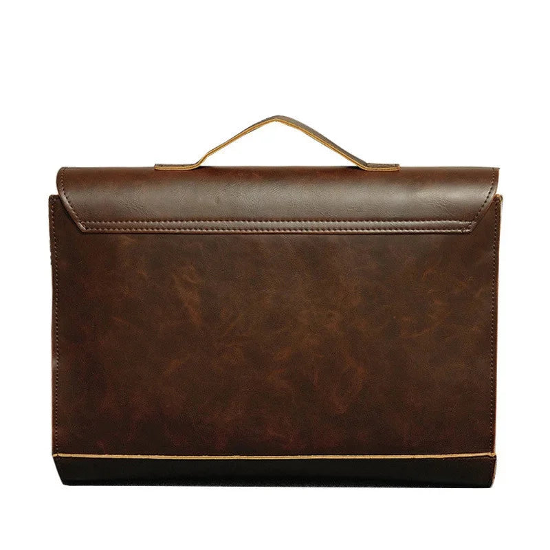 PU Leather Men Briefcase Famous Brand computer men briefcase Business leather laptop bag
