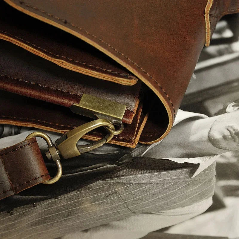 PU Leather Men Briefcase Famous Brand computer men briefcase Business leather laptop bag