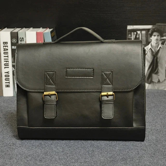 PU Leather Men Briefcase Famous Brand computer men briefcase Business leather laptop bag