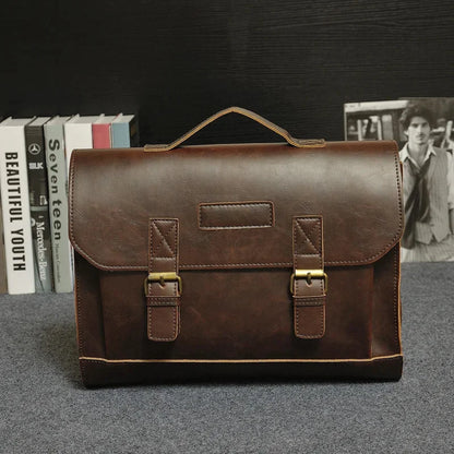 PU Leather Men Briefcase Famous Brand computer men briefcase Business leather laptop bag