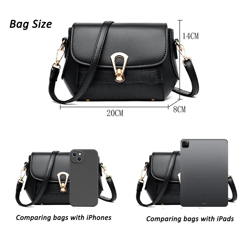 PU Leather Shoulder Bags for Women 2023 New Luxury Designer Handbags and Purses High Quality Messenger Crossbody Brand Woman Bag