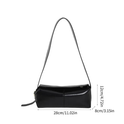 PU Leather Underarm Bag Shoulder Purse Handbag Button Closure for Women