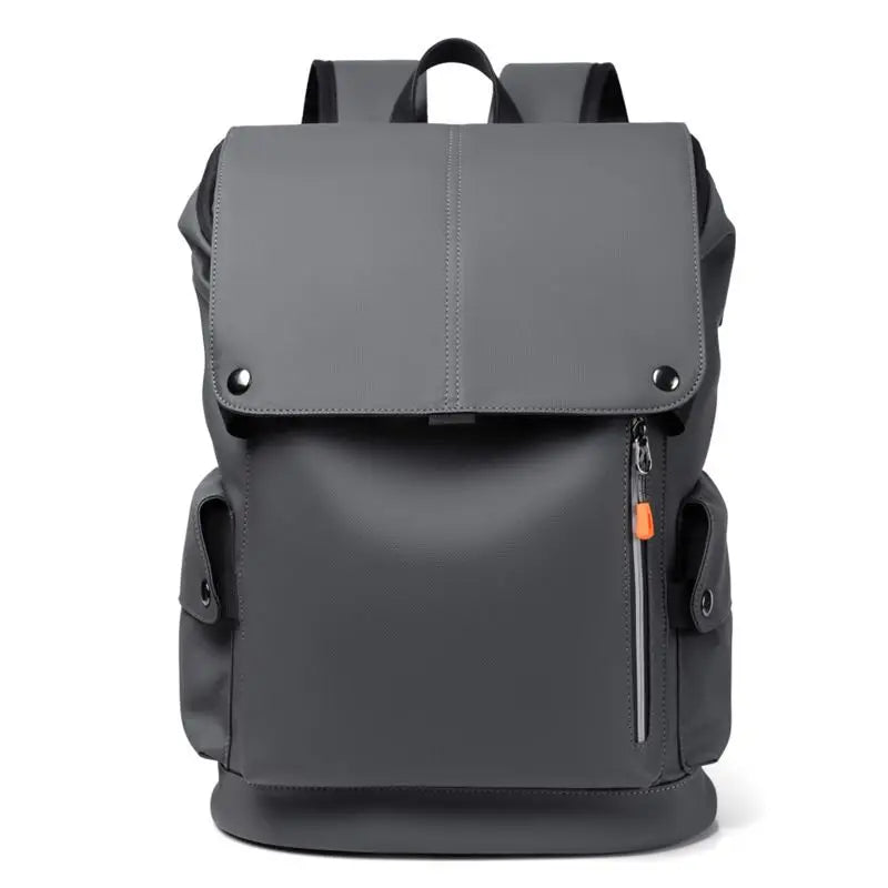 PU Leather Waterproof Men's Laptop Backpack Large Computer Backpack for Business Urban Man Backpack USB Charging