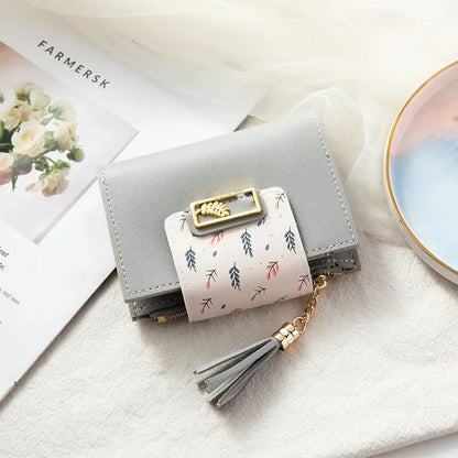 PU Simple Cute Japanese Girl Heart Everything Small Atmosphere Ultra-thin Card Bag Purse One Package Female