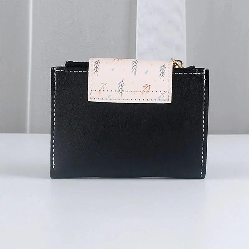 PU Simple Cute Japanese Girl Heart Everything Small Atmosphere Ultra-thin Card Bag Purse One Package Female