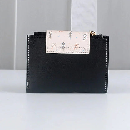 PU Simple Cute Japanese Girl Heart Everything Small Atmosphere Ultra-thin Card Bag Purse One Package Female