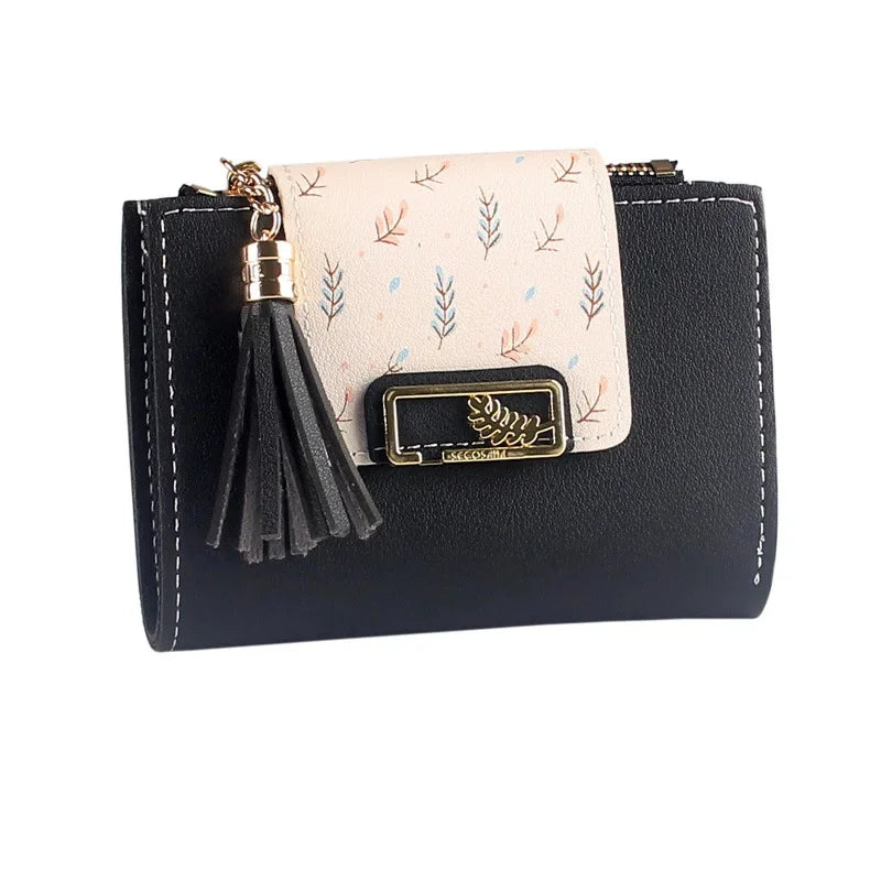 PU Simple Cute Japanese Girl Heart Everything Small Atmosphere Ultra-thin Card Bag Purse One Package Female