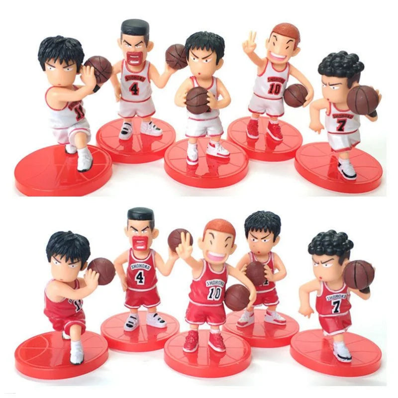 PVC Cartoon Boys Playing Basketball Car Ornament Micro Landscape Bonsai Decoration Desktop Creative Trinket Home Accessories