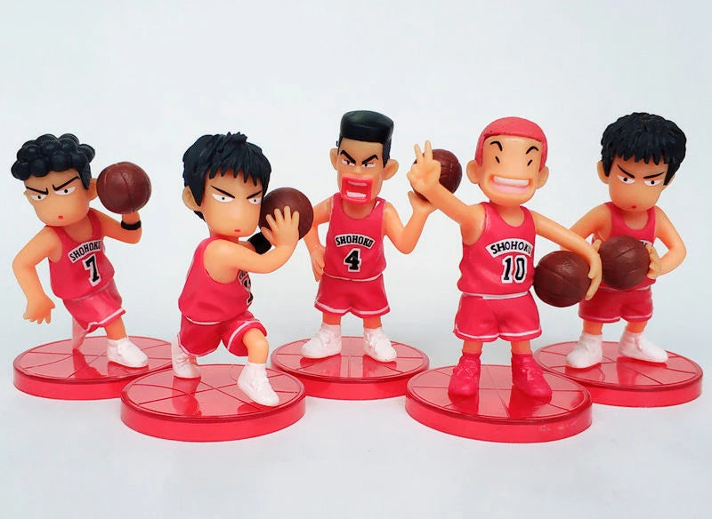 PVC Cartoon Boys Playing Basketball Car Ornament Micro Landscape Bonsai Decoration Desktop Creative Trinket Home Accessories