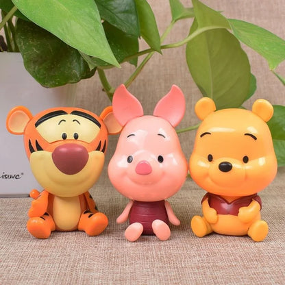PVC Cartoon Cute Animal Car Ornament Micro Landscape Bonsai Decoration Desktop Creative Trinket Home Accessories Figurines