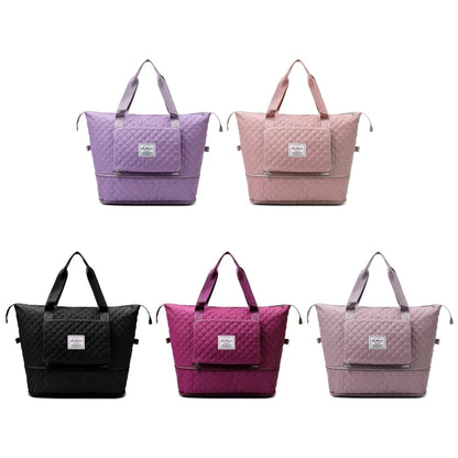 Packable Travel Duffel Bag Overnight Bag Sport Duffle Waterproof Expanding Gym Bag with Dry & Wet Separated Pockets