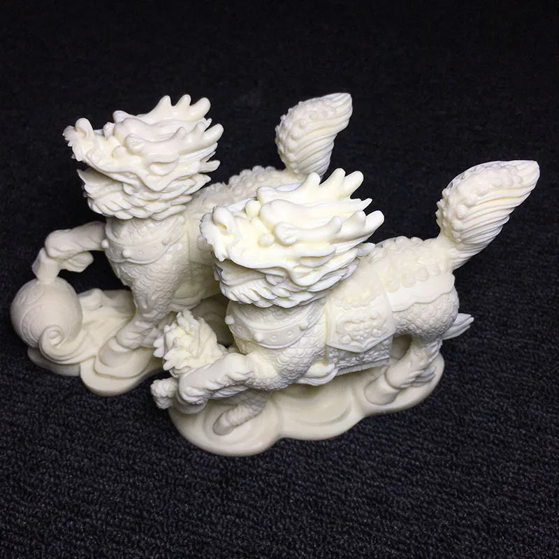 Pair Of Mascots Kirin Decorative Statue Chinese Mythical Animals Home Living Room Bedroom Decoration Ornaments