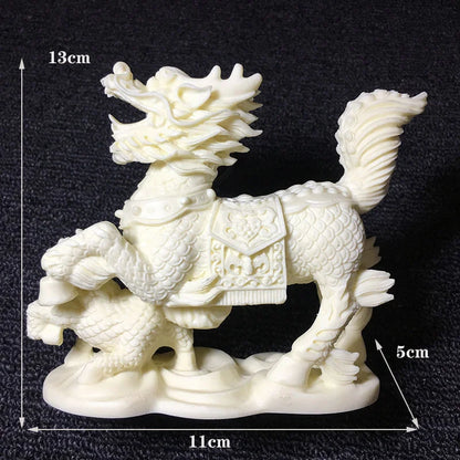 Pair Of Mascots Kirin Decorative Statue Chinese Mythical Animals Home Living Room Bedroom Decoration Ornaments