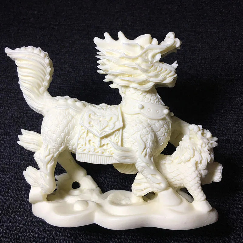 Pair Of Mascots Kirin Decorative Statue Chinese Mythical Animals Home Living Room Bedroom Decoration Ornaments