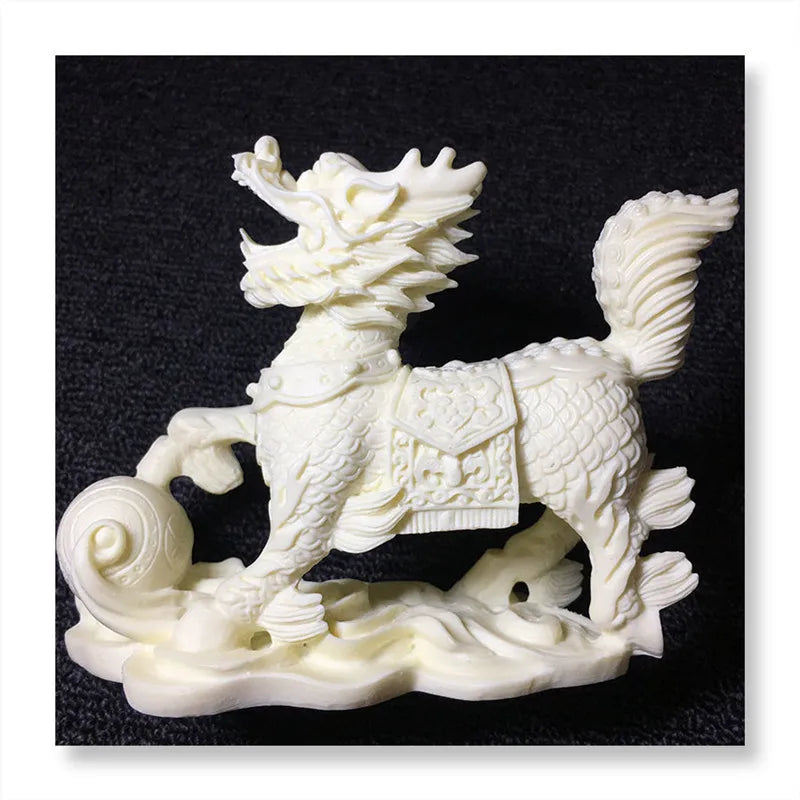 Pair Of Mascots Kirin Decorative Statue Chinese Mythical Animals Home Living Room Bedroom Decoration Ornaments