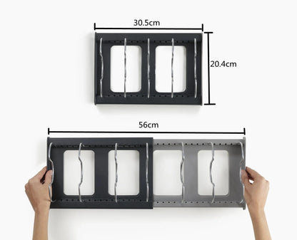 Pan and Pot Lid Organizer Expandable Scalable 7 Dividers Storage Stand Pan Organizer Rack Kitchen Cabinet Countertop Lid Holder