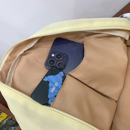 Panelled Nylon School Backpack Bags For Girls Backpacks Child Girl Laptop Kawaii Back Packs Bag For Women Cute Schoolbag