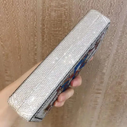 Party Ladies Clutch Women's Luxury Diamond Evening bags Playing card design Crystal Bags Bridal Wedding Handbag shoulder bag