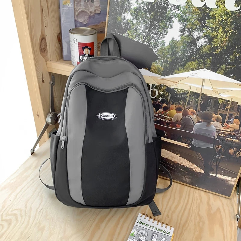 Patchwork Color Travel School Bag Trendy Lady Kawaii Student Backpack Cool Female College Backpack Fashion Women Laptop Book Bag