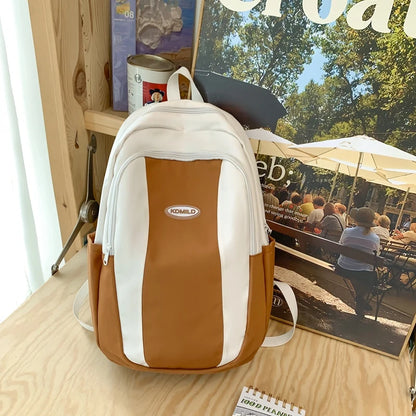 Patchwork Color Travel School Bag Trendy Lady Kawaii Student Backpack Cool Female College Backpack Fashion Women Laptop Book Bag
