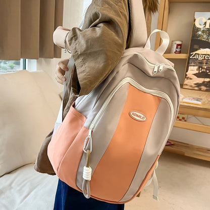 Patchwork Color Travel School Bag Trendy Lady Kawaii Student Backpack Cool Female College Backpack Fashion Women Laptop Book Bag