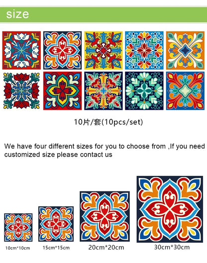 Patterned crystal hard tile stickers home renovation kitchen bathroom glass decoration self-adhesive waterproof wall stickers