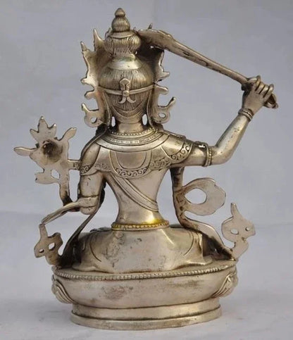 Patung Buddha Tibet berukir tangan Tiongkok yang rumit disepuh Tara Buddha