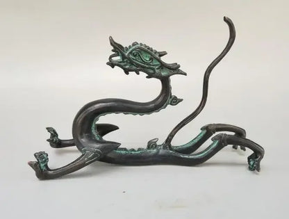 Patung Tembaga Cina Indah Perunggu Zodiac Dragon Kerajinan Patung