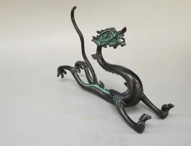 Patung Tembaga Cina Indah Perunggu Zodiac Dragon Kerajinan Patung