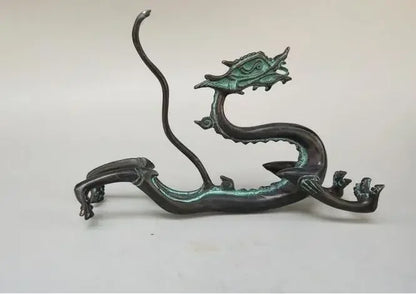 Patung Tembaga Cina Indah Perunggu Zodiac Dragon Kerajinan Patung