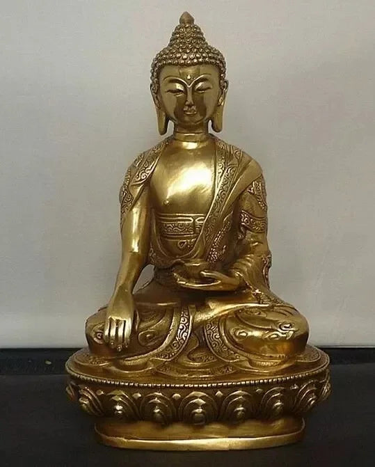 Patung Tembaga Tibet Buddha Tibet Shakyamuni Patung Buddha Perunggu